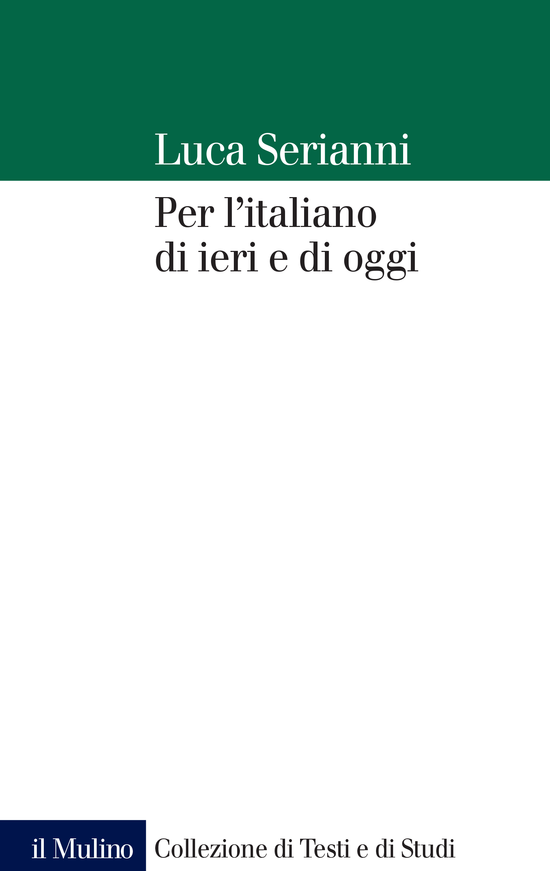 Copertina del libro Per l'italiano di ieri e di oggi
