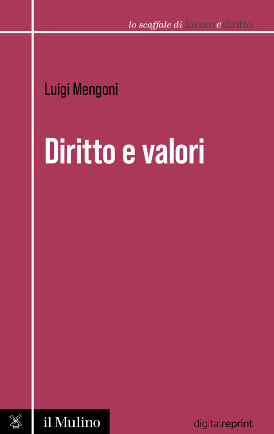 Copertina del libro Diritto e valori